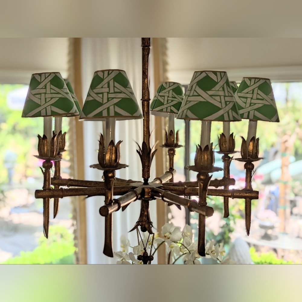 Tole Chandelier Shades - Set of Two